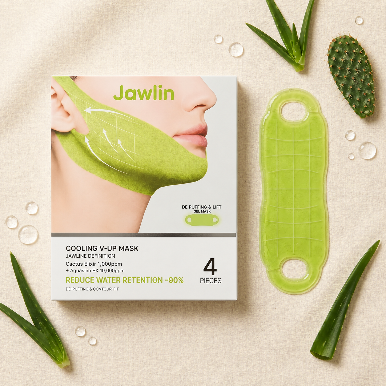 Jawlin™ Cooling V-Up De-Puffing Mask